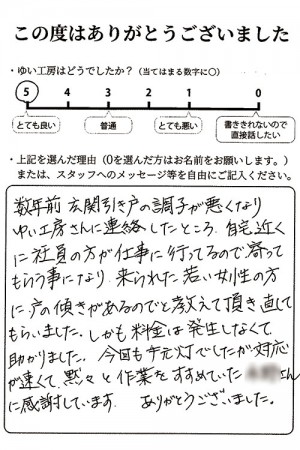 新潟市北区T様のお声（キッチン照明取替え）