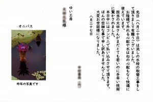 新潟市北区N様のお声（洗面台の蛇口から黒ものが出る）